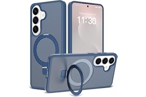 Magnetic Case for Samsung Galaxy S26: Fit for MagSafe, Built-in Ring Stand, Frosted Translucent Back, Anti-Scratch Finish, Ra
