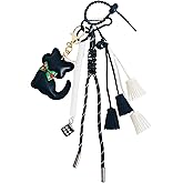 QTMY Cute Cat Tassel Braided Keychain Bag Charms for Handbag Purse Backpack Accessories Bogg Bag,395