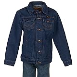 Wrangler boys Western Denim Jacket, Prewash, Medium