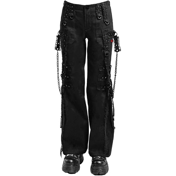 Amazon.com: Tripp NYC Super D-Ring Pants (3/26) Black : Clothing