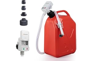 vedocn Fuel Transfer Pump with Auto Stop Sensor Overfill Protection,Kit with 4 Tank Adapter, 3.2 GPM Portable Automatic Fuel 