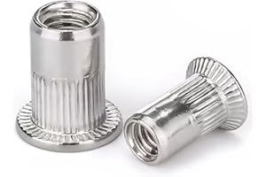 INSTOCKBOLTS M5 Stainless Rivet Nuts, 304 Stainless Steel Threaded Insert Nut Nutsert Rivnuts, 100Pcs