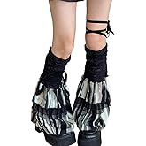 SherryDC Girl's Y2k Kawaii Leg Warmers Cute Lace Harajuku Leg Sleeves Gothic Lolita Long Slouch Socks for Women