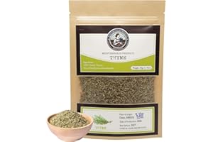 MEDITERRANEAN PRODUCTS GREEK FARMERS Organic Greek Thyme Leaves - Handpicked 50g, Traditionally Dried Mediterranean Herb, Antioxidant-Rich, Gluten-Free, Greek Seasoning Ideal for Cooking, Immune and Digestive Health Support.