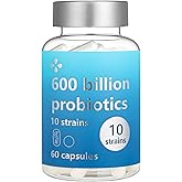LOUDSAY Probiotics 60 Billion CFU - 10 Strains - Immune, Digestive & Gut Health - Supports Occasional Constipation, Diarrhea, Gas & Bloating - for Women & Men - 60 ct