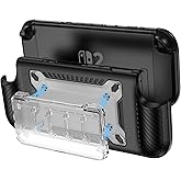 DLseego Protective Soft Case for Nintendo Switch 2 (2025), with Removable Game Card Case, Soft Grip Cover for Joycon and Switch 2 Console Controller Protectors-Shockproof & Scratch-Resistant - Black