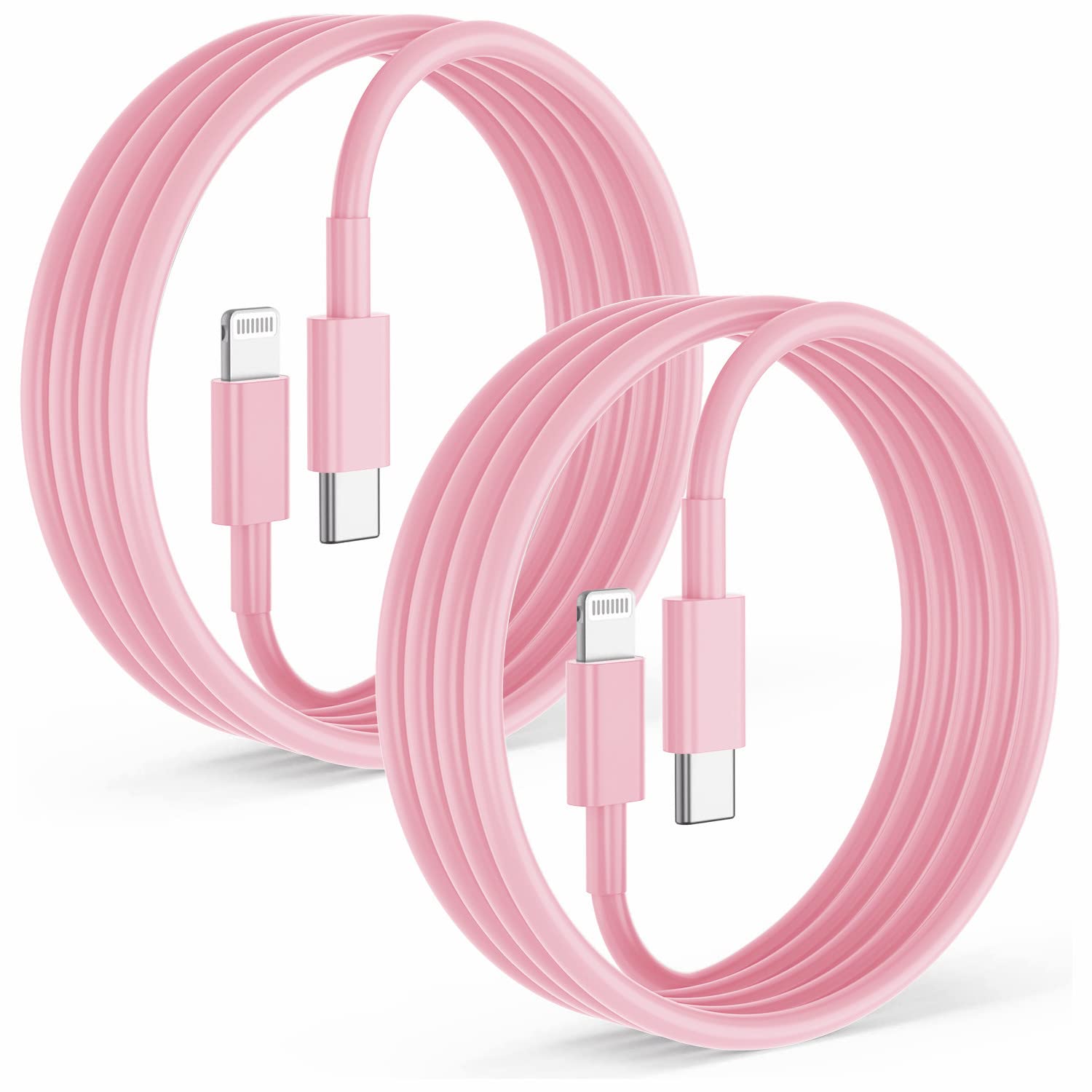 Photo 1 of 2Pack for Apple iPhone14 pro max Fast Charger Cable Pink 6ft [Apple MFi Certified], USB Type C to Lightning Cable 6 Foot Apple iPhone Charging Cord for Apple iPhone 14 /iPhone13/iPhone12 Pro