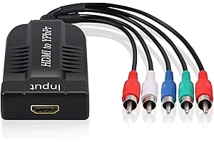 LiNKFOR 1080P HDMI to Component Converter Scaler, HDMI Input to YPbPr Convert HDMI to Component, Only HDMI to YPbPr Adapter for HDTV Box PC PS3 Roku Blu-Ray DVD (NOT Component to HDMI)