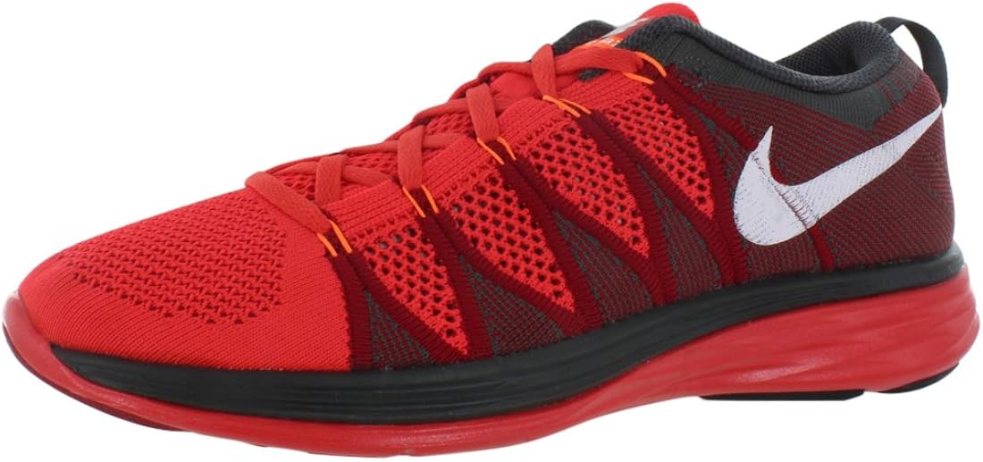 Amazon.com | Nike Flyknit Lunar 2 Men's Running Shoe, Red/White, US11.5 | Road Running