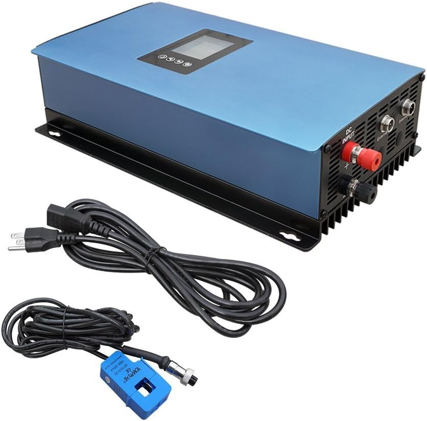 CNFINEST 1000W Grid Tie Invertger 22-65V DC to 110/220V AC Battery Discharge Mode with Internal Limiter,clamp Sensor,WiFi Optional