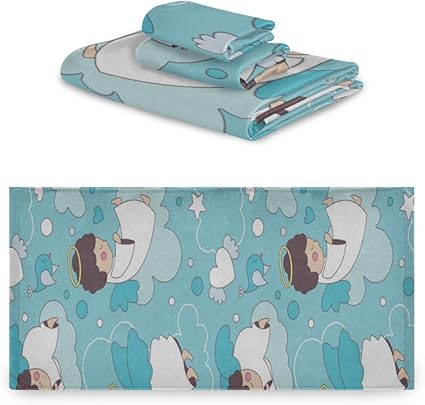 Zemivs Handtuch-Sets für Badezimmer Elegantes schönes kleines weißes