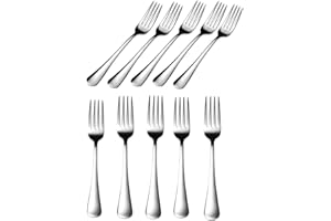 MIZORLIE Stainless Dinner Forks, Fourche, 7 Inches Table Forks, Flatware Forks, Dessert Forks, Salad Forks (10 Pack)