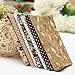 KINGSO 7PCS Cotton Fabric Bundles Quilting Sewing DIY Craft 19.7x19.7inch Brown
