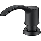 GAGALIFE Kitchen Sink Soap Dispenser with Large Bottle, Built in Sink Soap Dispenser Refill from Top, Matte Black G080B