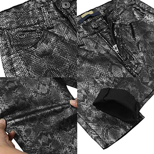 61yu7qtYSfL ZssmGood Pantalones de Serpiente Plateados de PU de Cintura Alta Pantalones de Cuero Recubiertos de Mujer Leggings… ZssmGood Pantalones de Serpiente Plateados de PU de Cintura Alta Pantalones de Cuero Recubiertos de Mujer Leggings… - Imagen 6