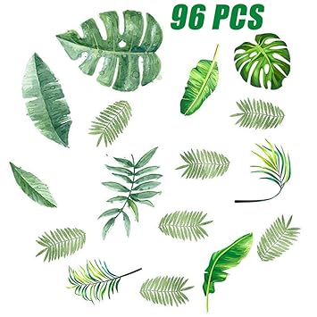 Amazon Com Finduat 96 Pcs Palm Leaf Wall Stickers Decals Floor