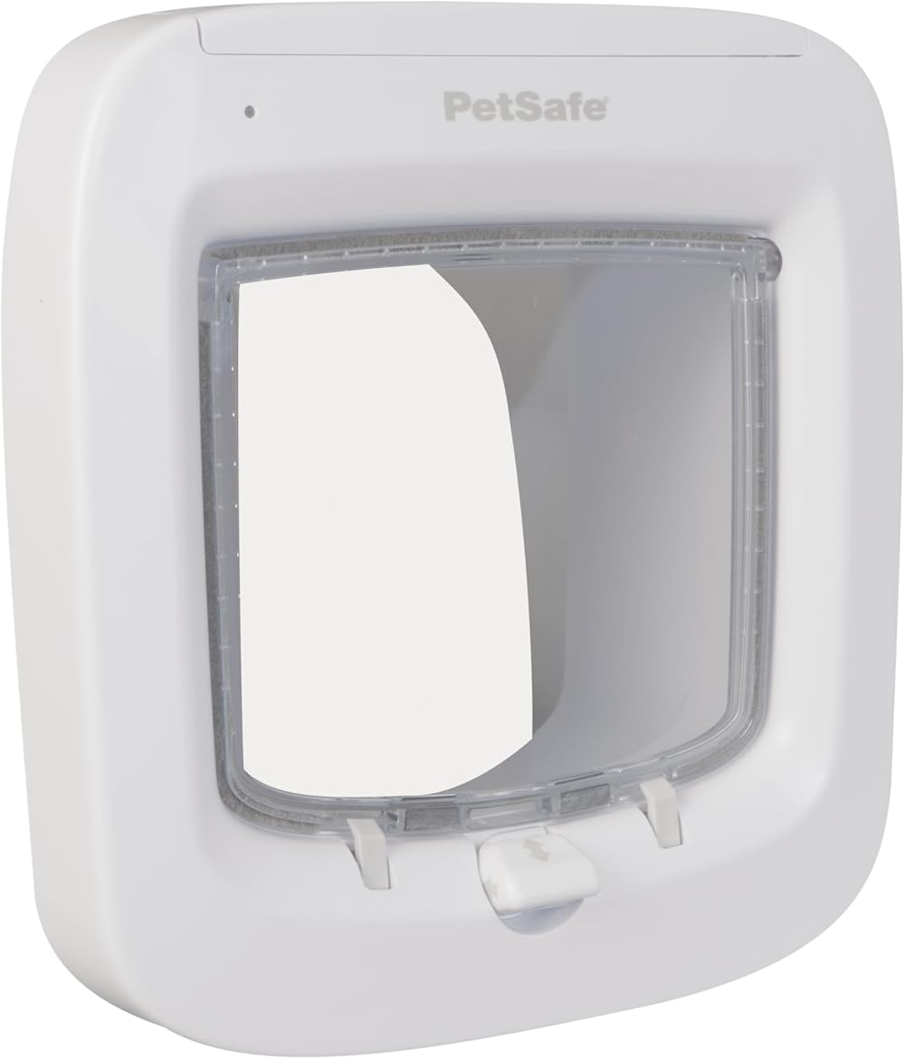 PetSafe Microchip Activated Cat Flap Exclusive Entry 4 Way Locking White