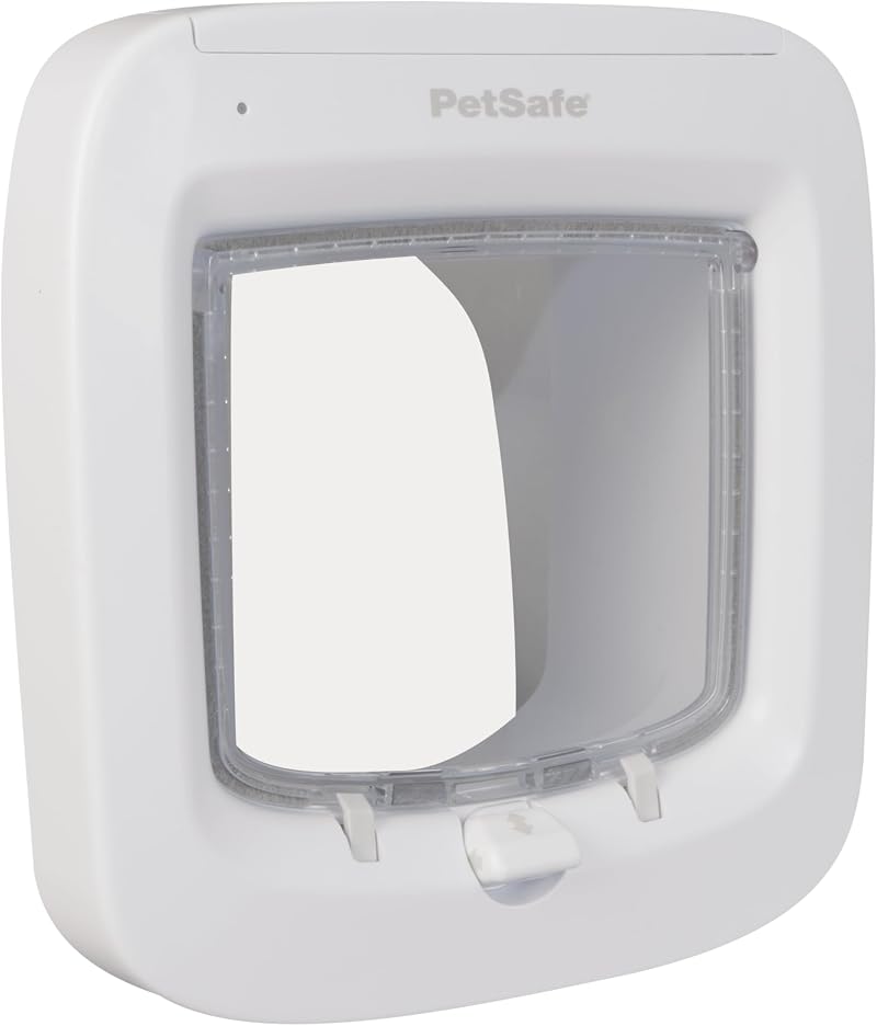 PetSafe Microchip Activated Cat Flap Exclusive Entry 4 Way Locking White