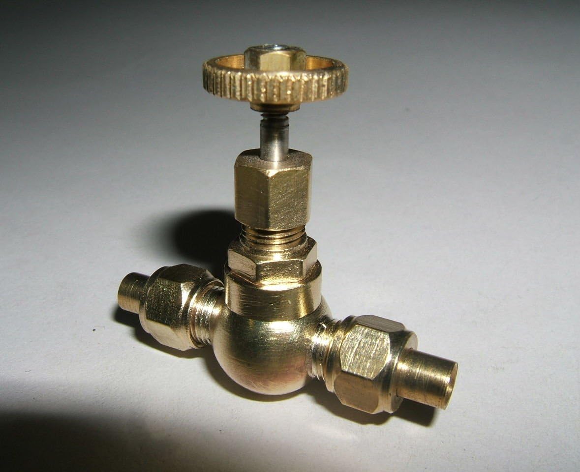 Globe Valves 1/4" pipe 180 deg 1/8" 180 deg