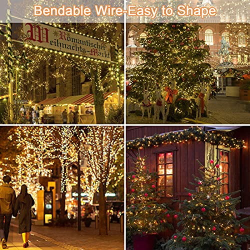 Solar String Lights Super Bright, BOLWEO Solar Fairy Lights 66Ft 200 Big LED, Solar Lights Outdoor Waterproof Decorations for Patio Garden Yard Halloween Christmas Decor Warm White