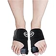 Dr. Arthritis Toe Straightener Foot Brace - Adjustable Foot Wrap and Big Toe Brace to Correct Toes - Bunion Corrector for Men & Women (Black)