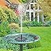 SOARAISE Solar Fountain with Battery Pack, 2.5W Powered Fountain Bird Bath Fountain Pump Free-Standing Outdoor Solar Panel Kits Water Pump for Birdbath, Garden, Pool, Pond