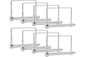 Truleego 8 PCS Trailer Coupler Pin 5/16 x 4 Inch Heavy Duty Trailer Pin Zinc-Coated Wire Lock Pin for Trailer Hitch Safe Coupler Pin Hitch Pin Towing Farm Trailers Lawn Mowers Garden Wagons & More