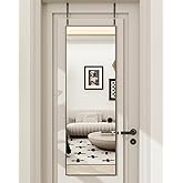 BEAUTYPEAK Over The Door Mirror, 14"x48" Full Length Mirror, Wall Mounted Hanging Body Mirror for Bedroom, Bathroom, Dorm, Al