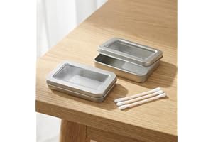 Portable Cotton Swab Holder for Travel with Lid, Mini Qtip Case Organizer, Small Dustproof Container for Cotton Swabs, Toothp
