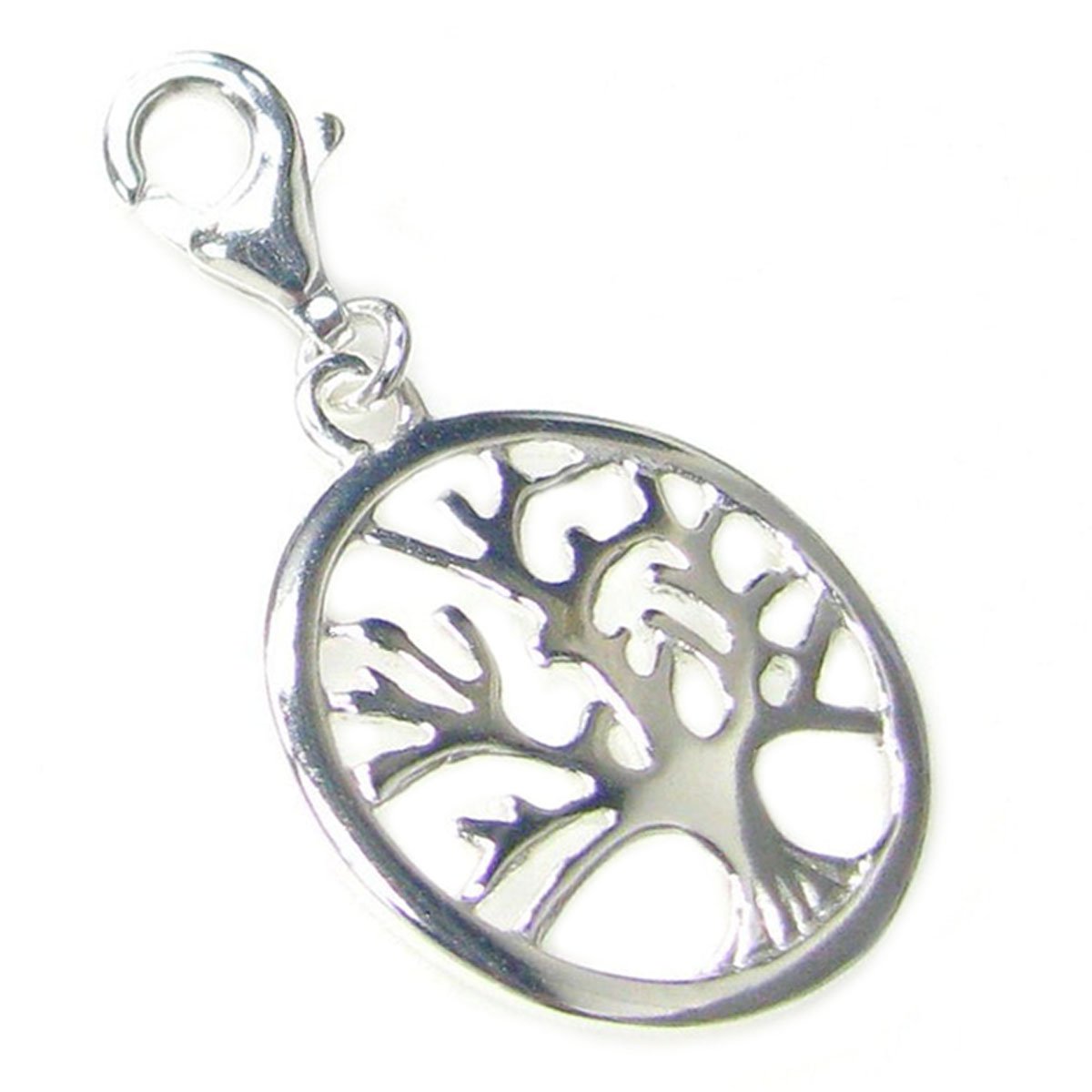 Queenberry Sterling Silver Tree Of Life European Style Clasp Charm