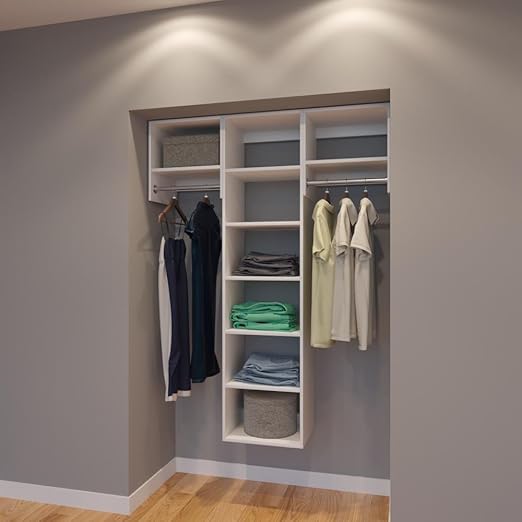 Amazon.com: Modular Closets 4.5 FT Plywood Closet Organizer System - 54