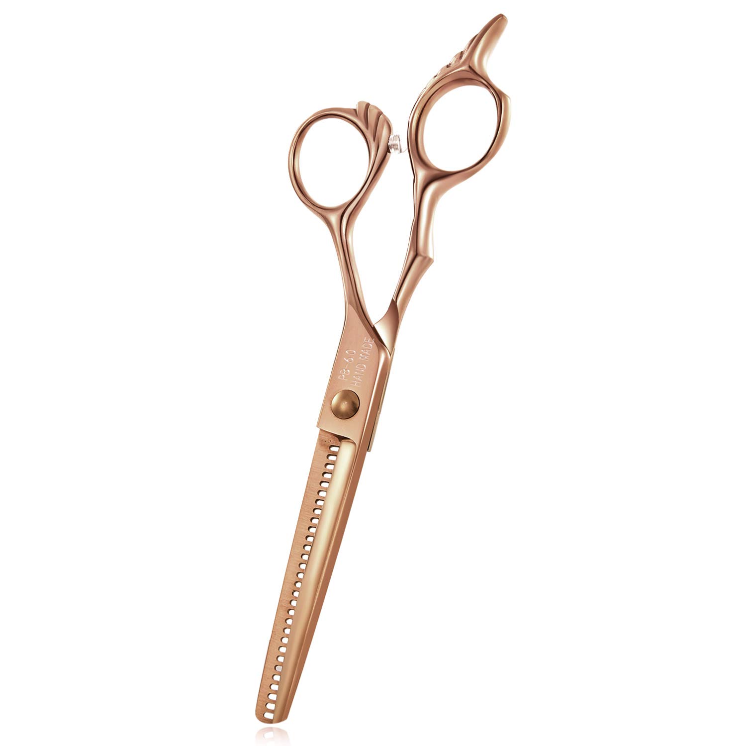 6 Inch Thinning Hair Cutting Scissors Professional Salon Barber Shears Trimming Haircut Texturizing Scissors for Man, Women, Adults Japanese Stainless Steel Wing-Shaped Engraving Handle Bronze : Beauty