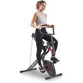 Sunny Health &amp; Fitness Row-N-Ride Trainer for Full-Body Home Exercise | Adjustable Resistance, Up to 330LB Capacity, Full-Body Training, Adjustable Seat/Handle, SunnyFit App, Compact
