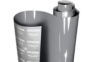 VViViD+ Ultra Gloss Nardo Dark Grey Vinyl Car Wrap Premium Paint Replacement Film Roll with Nano Air Release Technology, Stretchable Protective Cap Liner, Self Adhesive (1ft x 5ft)