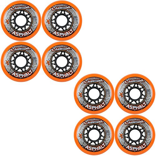 Labeda Asphalt Orange Inline Skate Wheels 76mm