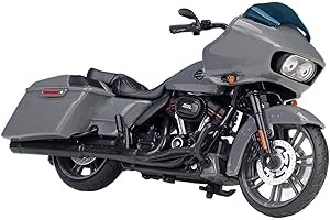 SHENGANG Motorcycle Model Diecast Collection Kids Toy Gift Harley Davidson 2018 CVO Road Glide 1:18 Alloy Motorcycle Model (Color : Gray)