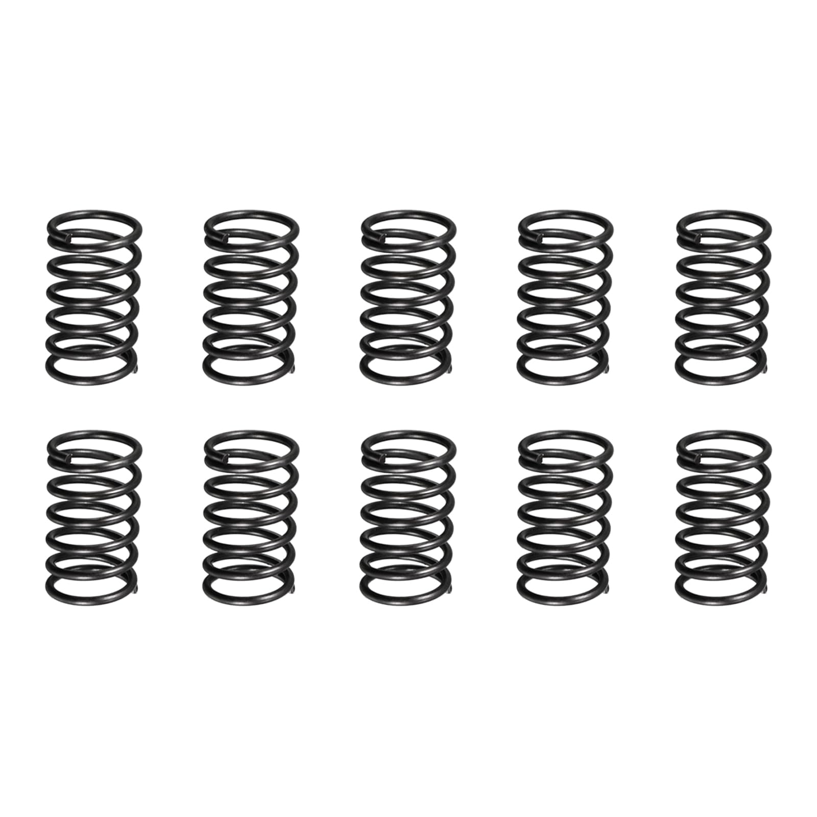 DTGN 1.2x12x20mm(DxODxL) Compression Spring - 20Pack - Good for Machinery - Spring Steel Extension Spring - Black