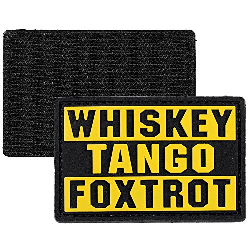 LIVABIT PVC Rubber 3D Morale Patch MP-23 Tactical Airsoft Paintball Yellow WTF Whiskey Tango Foxtrot
