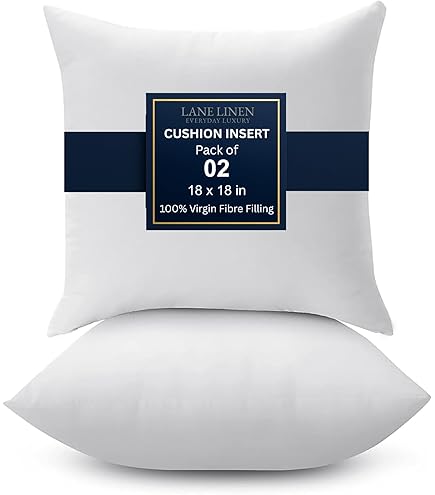 Acanva Hypoallergenic Pillow Insert Form Cushion Sham Stuffer, Square