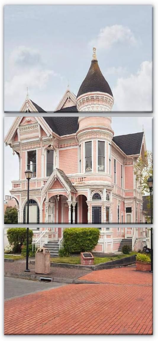 victorian house romantic scenery stock pictures royalty free photos Framed Canvas Print Painting Wall Art Picture Gallery Wrapped Artwork For Living Room Nursery Wall Poster Home Decor 50x70cmx3pcs