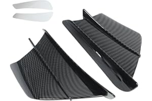 Acouto Motorcycle Wind Wing,1 Pair Motorcycle Aerodynamic Wing Carbon Fibre Style Side Fairings Winglets Universal Fit
