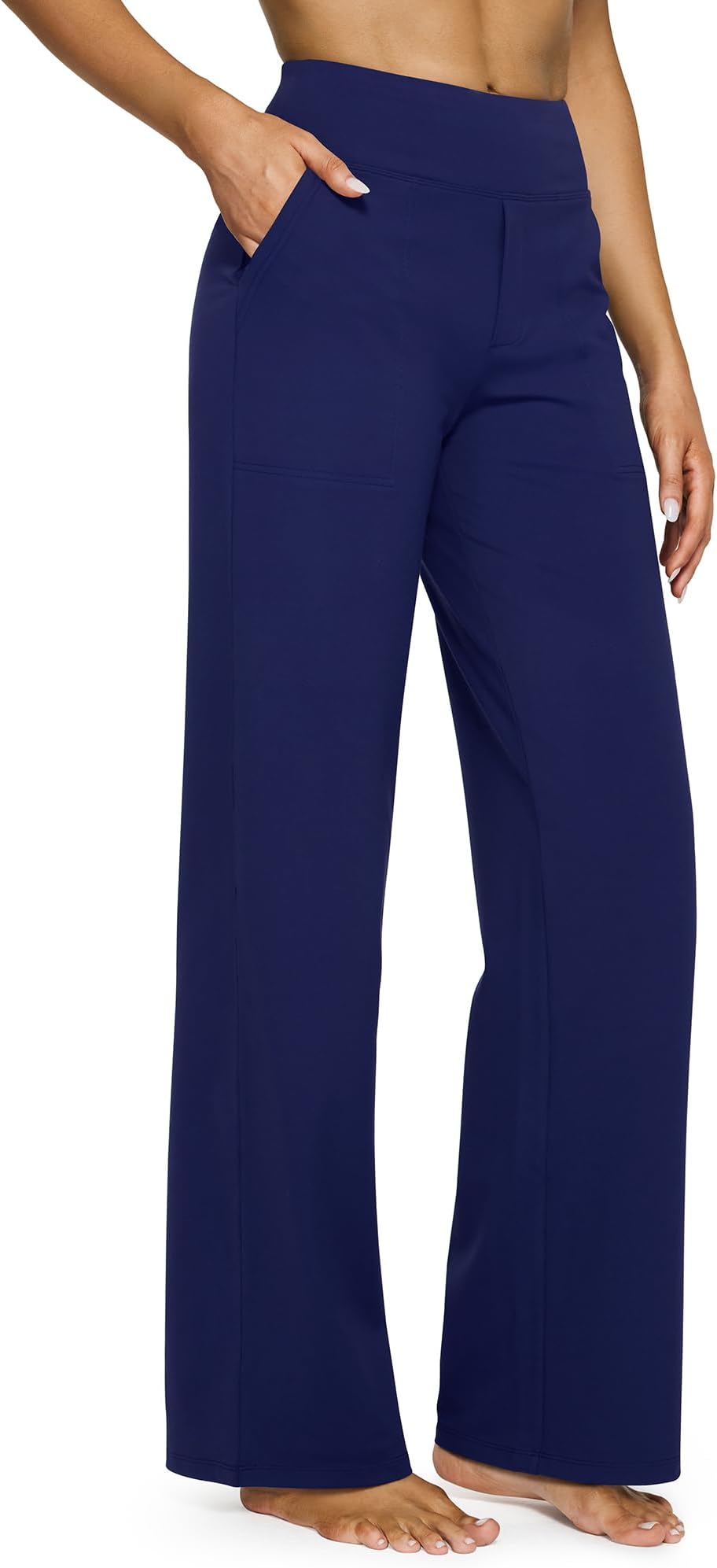 G4Free Yoga Pants with Pockets Wide Leg Trousers for Women Royal Blue UK Dress