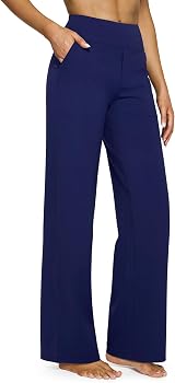 G4Free Yoga Pants with Pockets Wide Leg Trousers for Women Royal Blue UK Dress