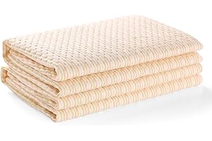 Waterproof Baby Bed Pad, Maveek 47.2'' x 27.6'' Bed Sheet Washable Mattress for Toddler Bed, Babies Diaper Changing Pads Crib Mattress Protector Cotton Mats for Infant Bedwetting