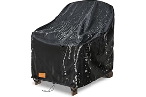 UNARK Outdoor Swivel Chair Covers Waterproof 1 Pack, Outdoor Chair Covers Patio Furniture Cover for Deck Patio Swivel Chair Heavy Duty, 28 W x 32 D x 36 H inches,Black