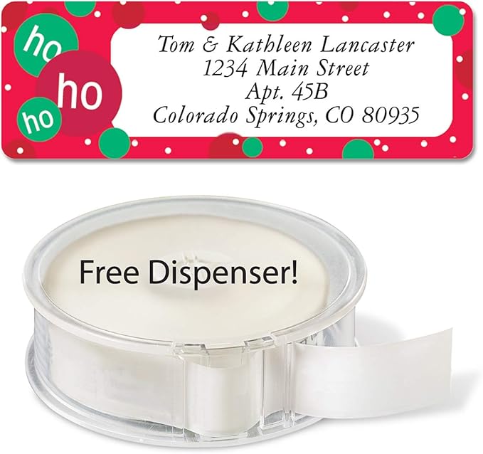 Christmas Rolled Personalized Return Address Labels with