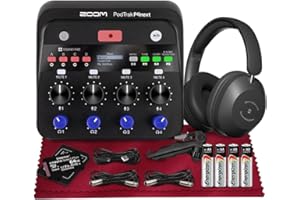 Zoom PodTrak P4next Podcast Recorder, Portable Multitrack Audio Recording w/ 4 Mic Inputs Includes 64GB MicroSD, XLR Cable, H