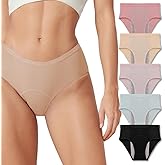 Everdries Washable & Reusable Incontinence Underwear for Women Over 60 - Leakproof, Discreet, Absorbent, Machine-Washable Panties (Hipster, XXL, Pack of 5)