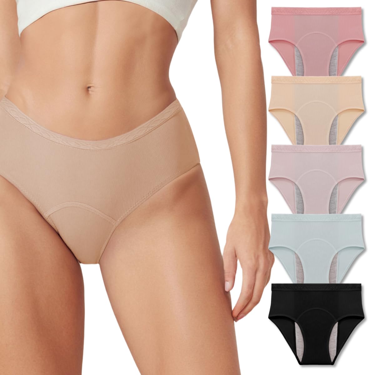 Photo 1 of Everdries Washable & Reusable Incontinence Underwear for Women Over 60 - Leakproof, Discreet, Absorbent, Machine-Washable Panties (Hipster, XS, Pack of 5)