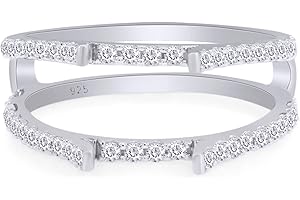 AFFY 1/2 Ct. Cathedral Ring Enhancer in 14K Gold Over Sterling Silver with Cubic Zirconia 0.5 Cttw